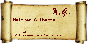 Meitner Gilberta névjegykártya